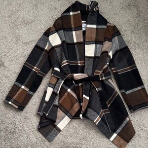Chicwish Wool Blend Plaid Coat